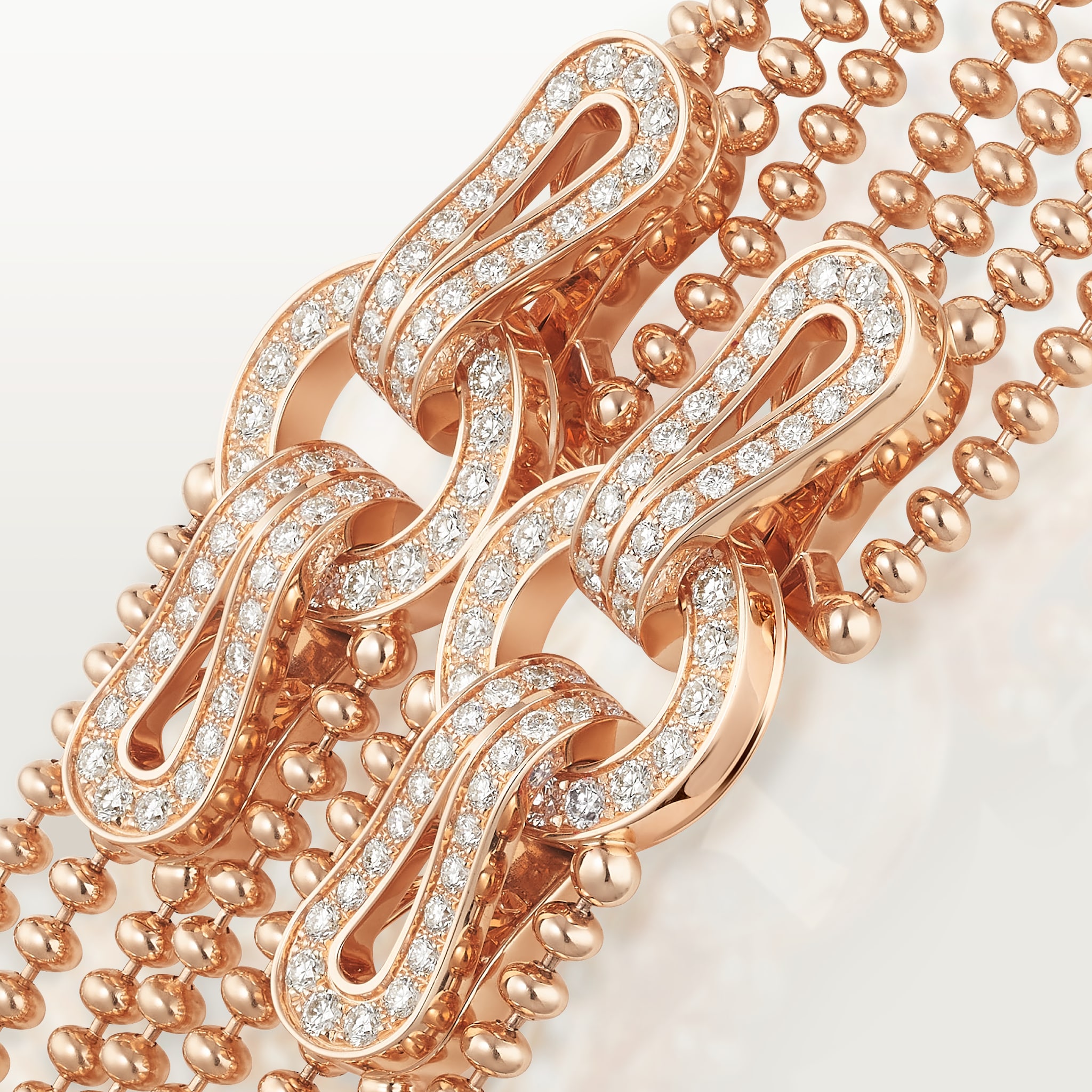 Agrafe long necklace, semi-paved, image 6