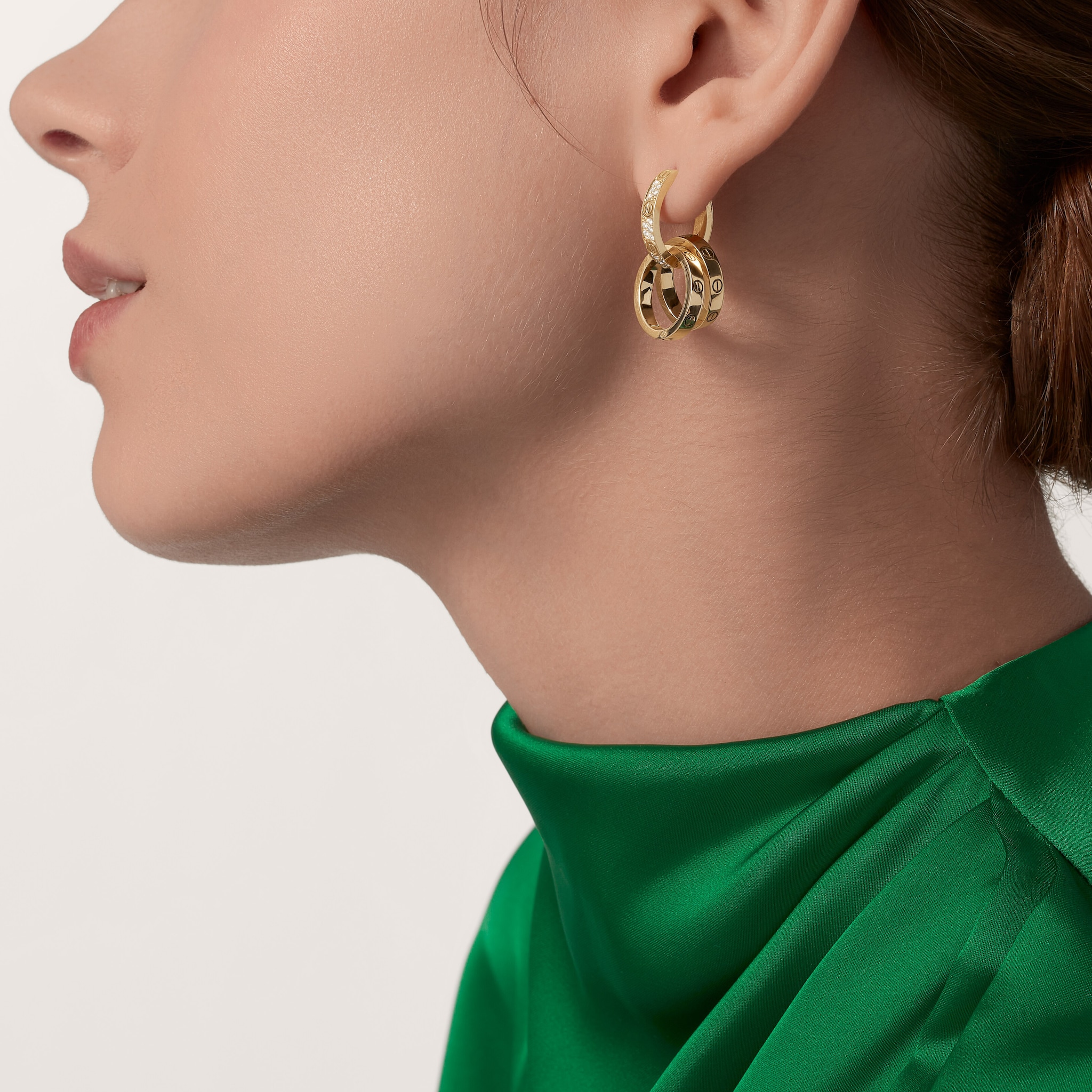 #LOVE# earrings, multiwear, half-paved