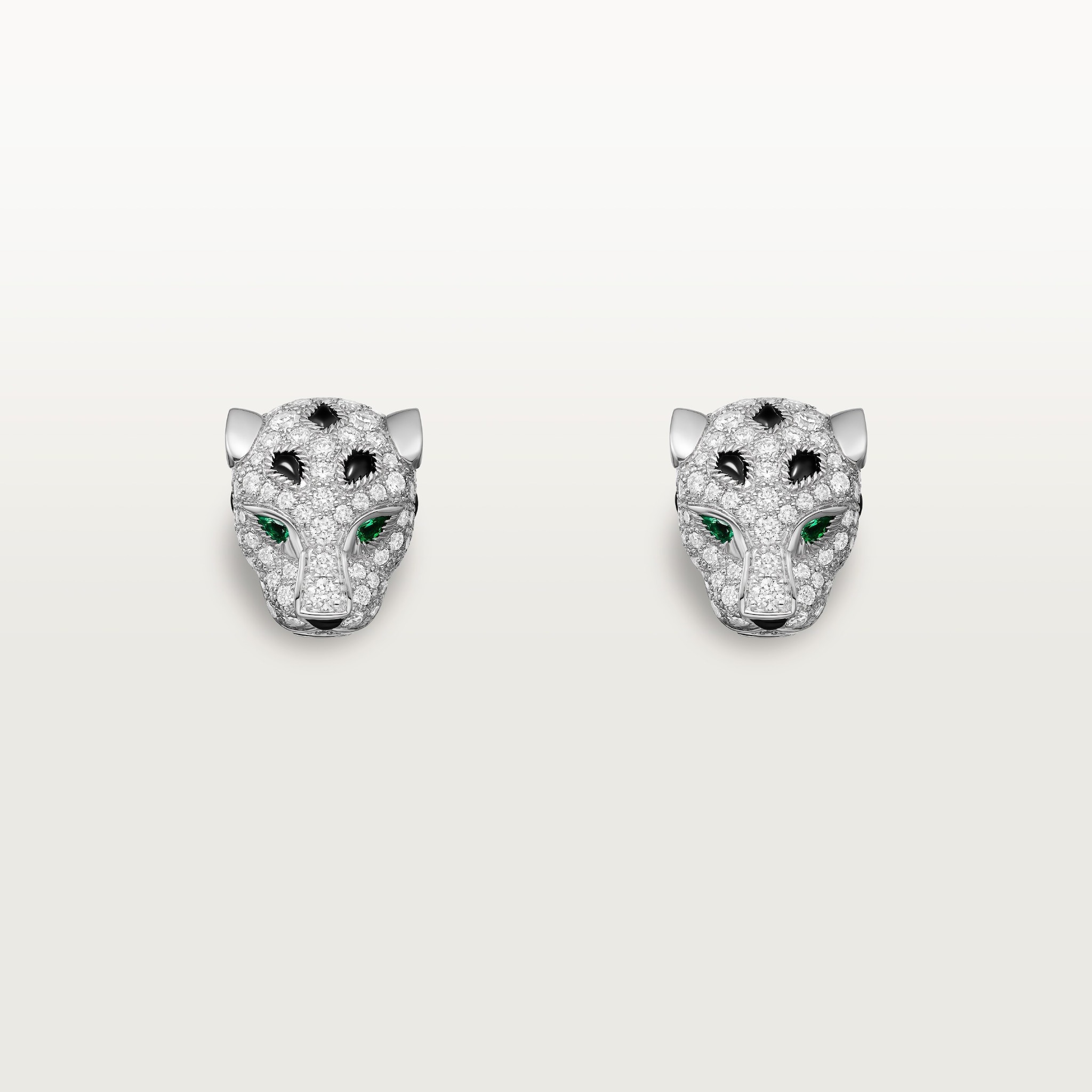 Panth&egrave;re de Cartier stud earrings, paved
