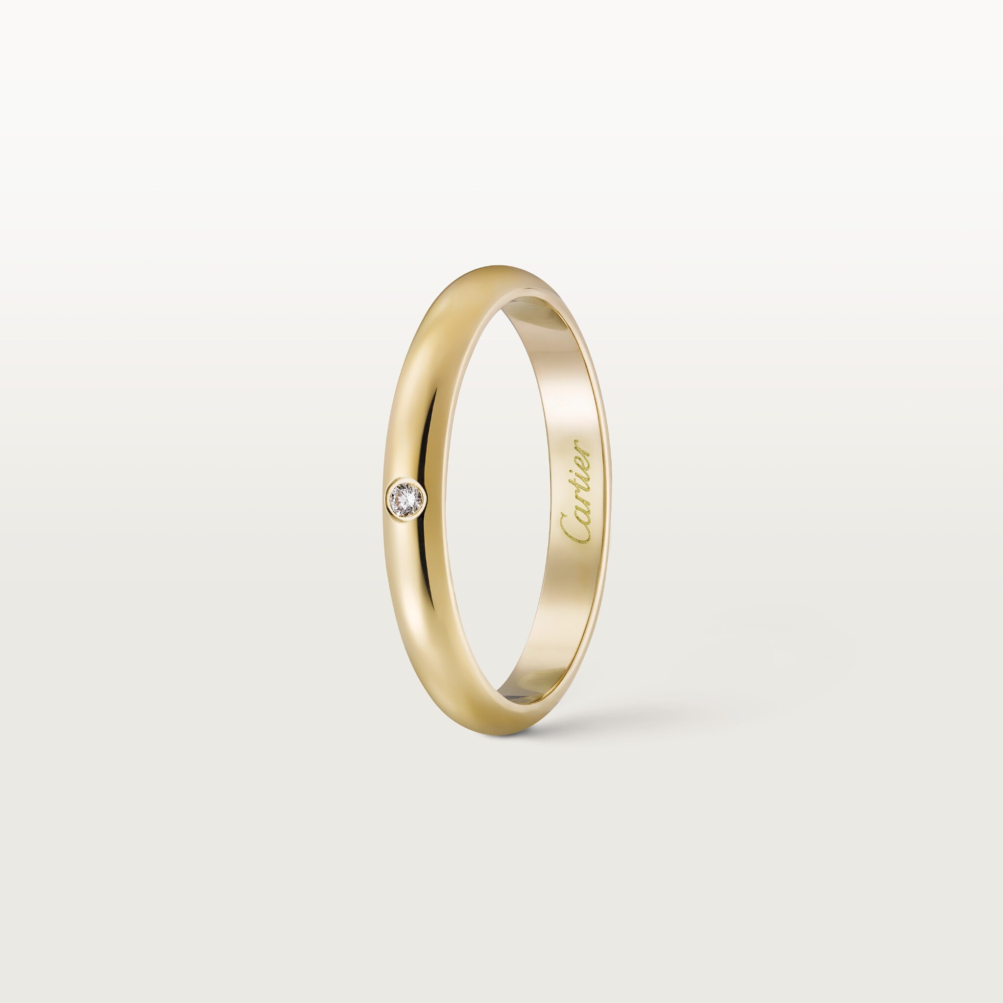 CRB4057600 - 1895 wedding band - Yellow gold, diamond - Cartier