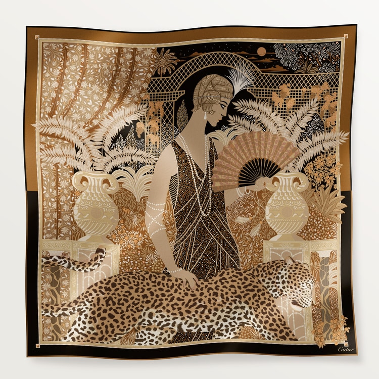 90 scarf, Woman with a Panther 90 scarf, Woman with a Panther