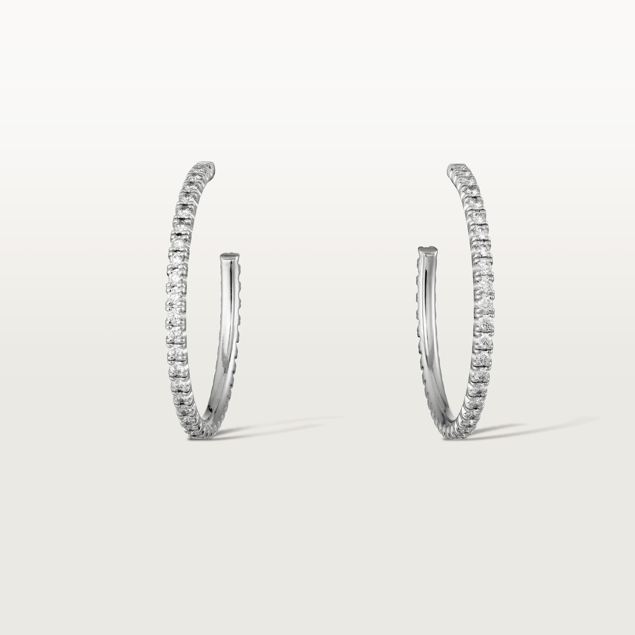 Etincelle de Cartier hoop earrings, medium model, paved, image 1