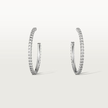 Etincelle de Cartier hoop earrings, medium model, paved Etincelle de Cartier hoop earrings, medium model, paved