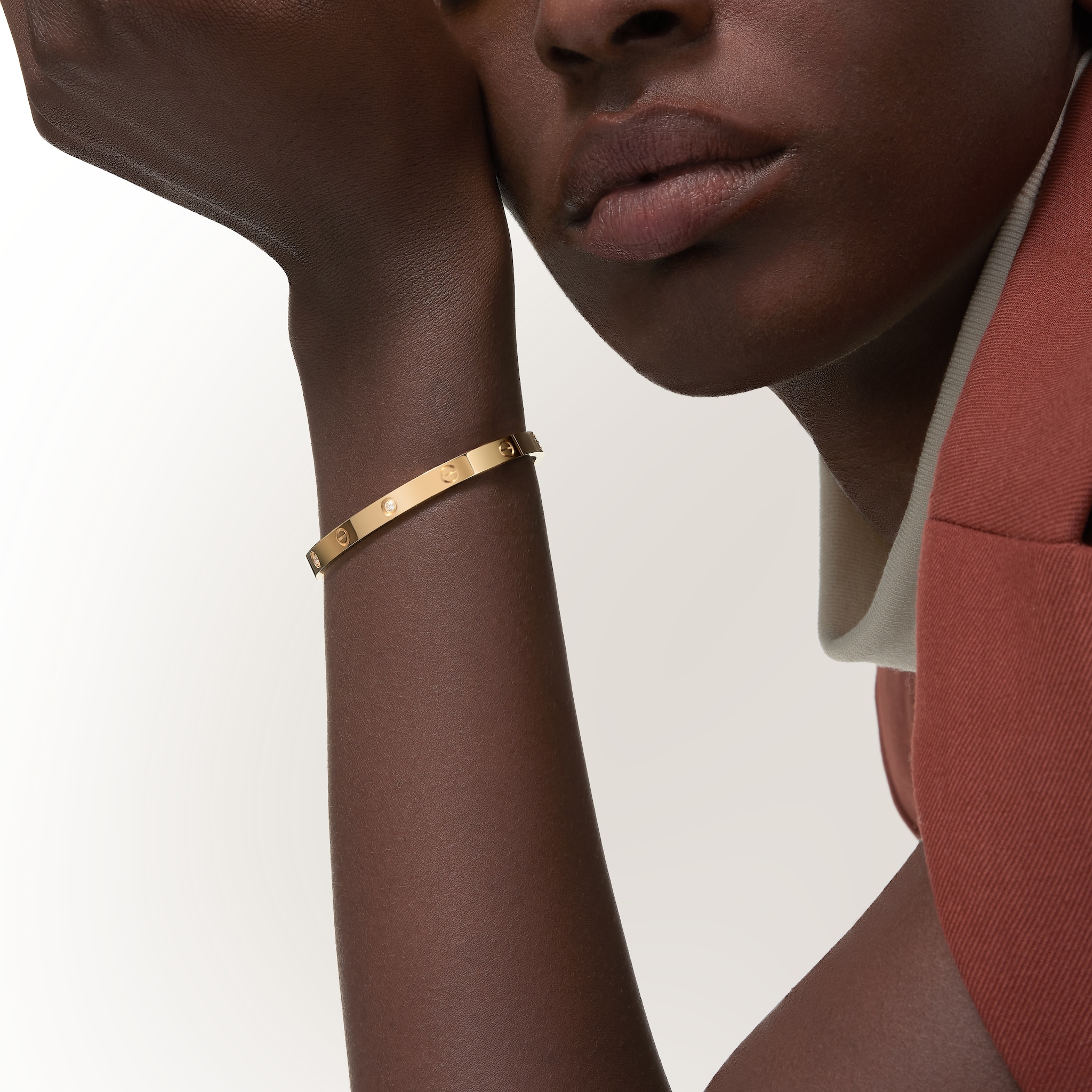 #LOVE# bracelet, medium model, 4 diamonds, image 5