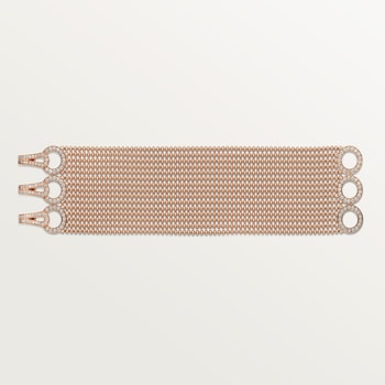 Agrafe bracelet, medium model, half-paved Agrafe bracelet, medium model, half-paved