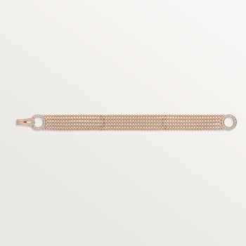 Agrafe bracelet, small model, half-paved Agrafe bracelet, small model, half-paved