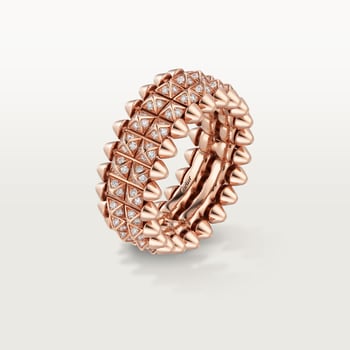 Clash de Cartier ring, double row, paved Clash de Cartier ring, double row, paved