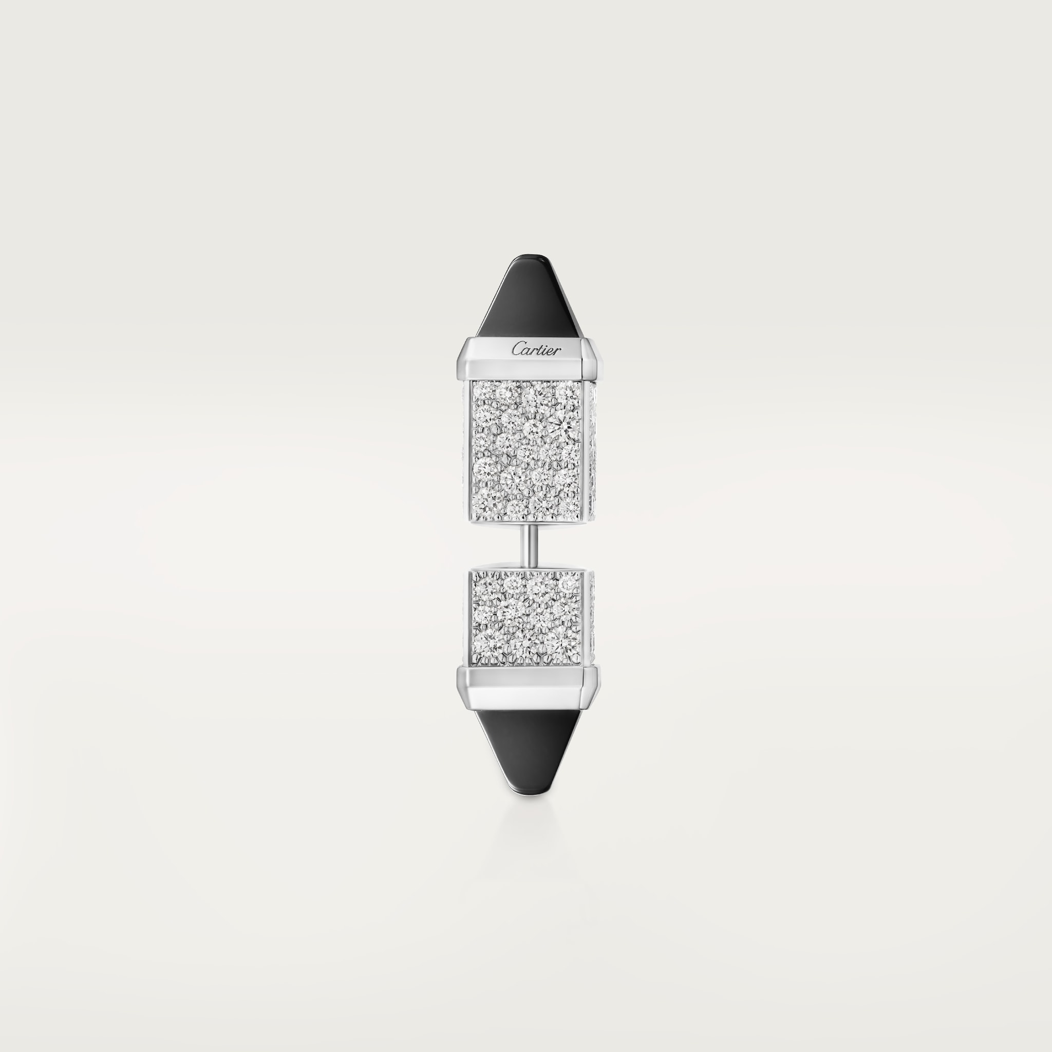 Les Berlingots de Cartier single earring, paved