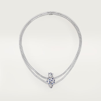 Panthère de Cartier美洲豹項鍊,藍寶石,多種佩戴方式,鋪鑲鑽石
