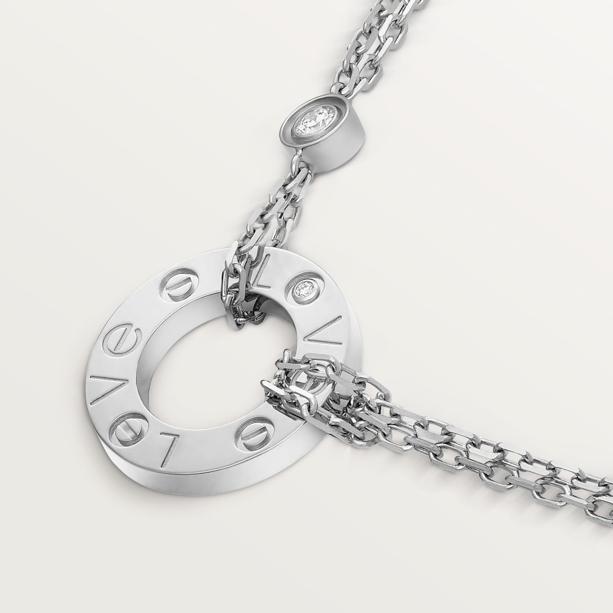 #LOVE# pendant, 2 diamonds