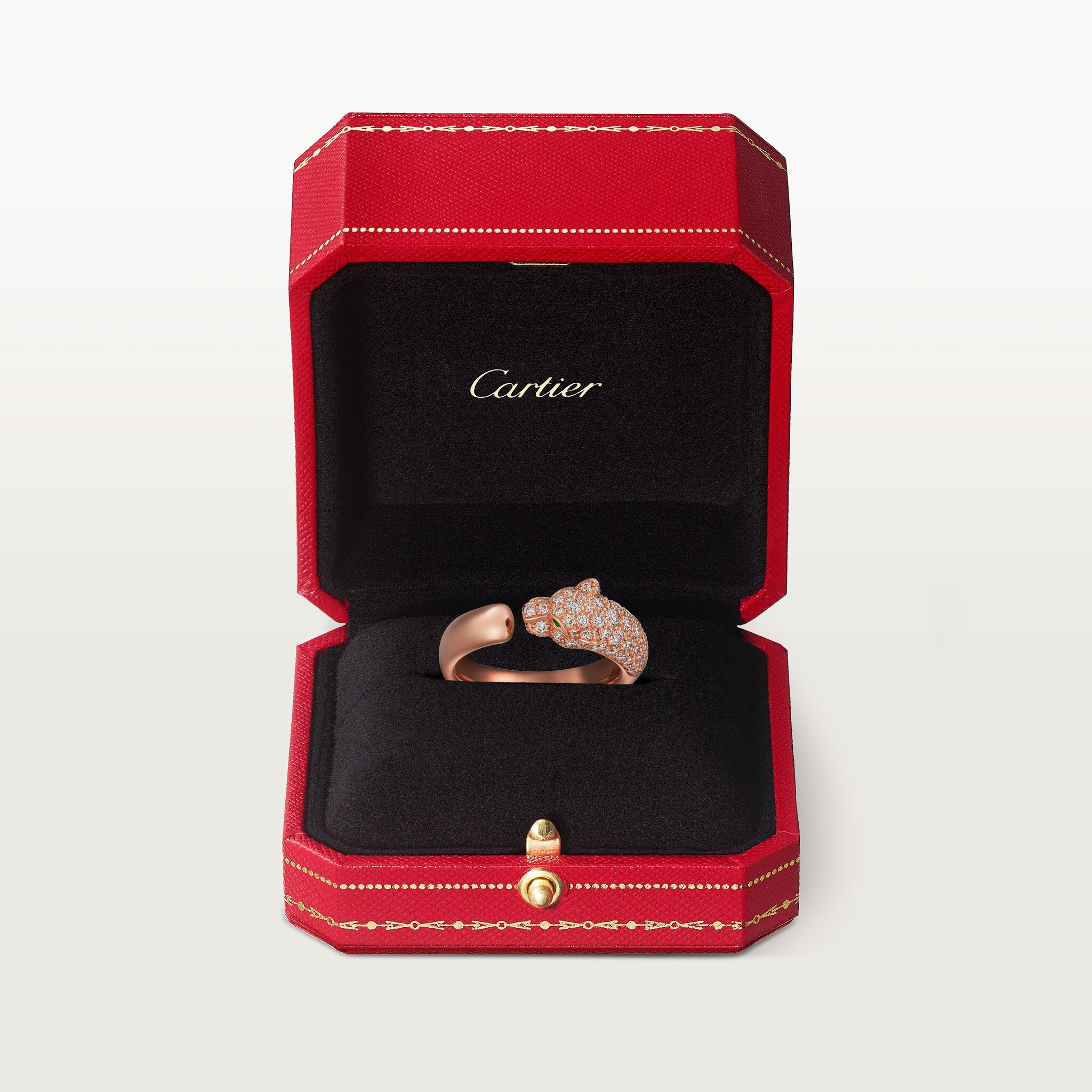 Panth&egrave;re de Cartier ring, small model, half-paved, image 9