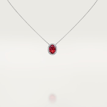 Cartier Destinée pendant, oval-cut ruby, paved  Cartier Destinée pendant, oval-cut ruby, paved