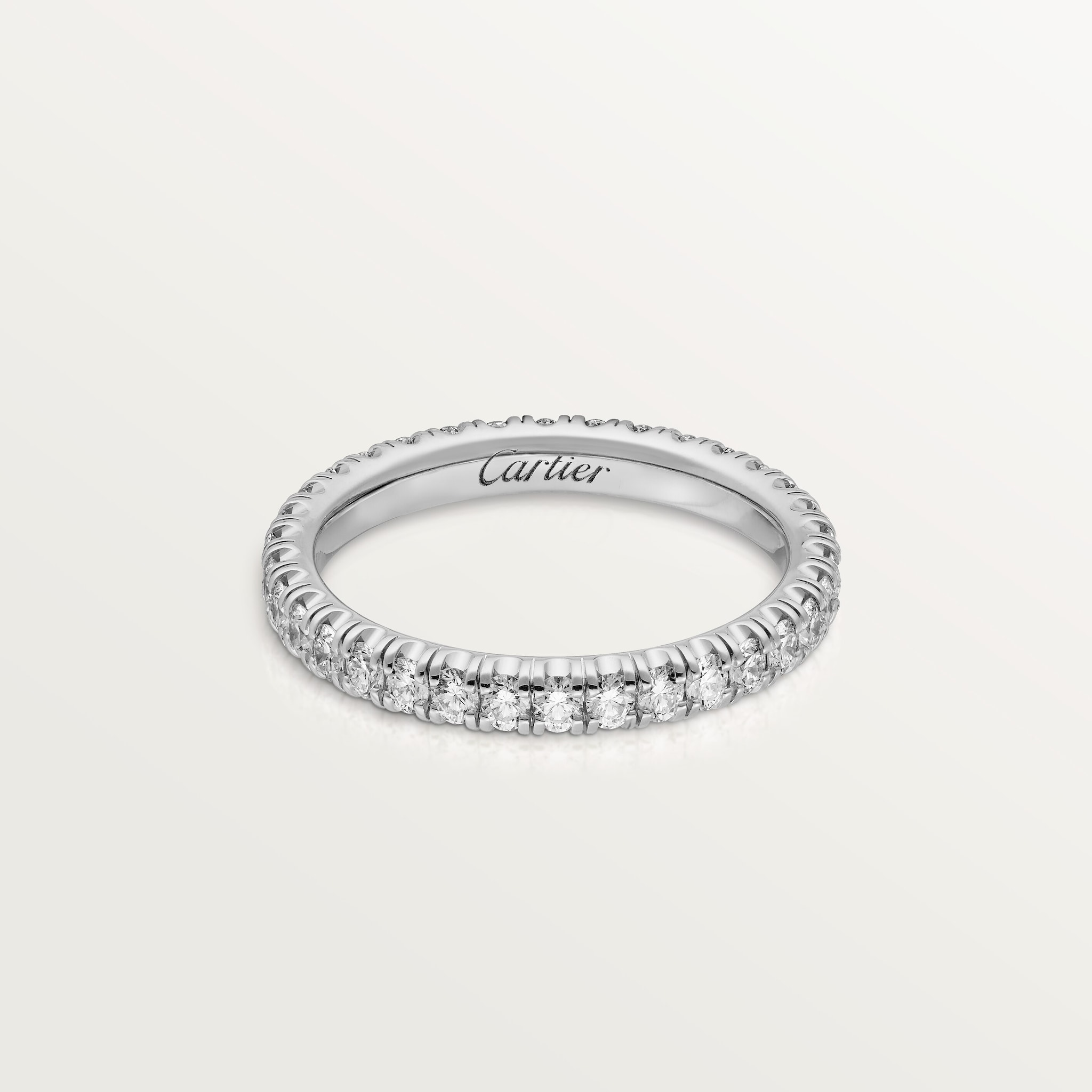 Etincelle de Cartier wedding band, 2 mm width, paved