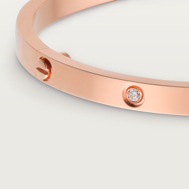 Cartier love bracelet sales rose gold diamonds