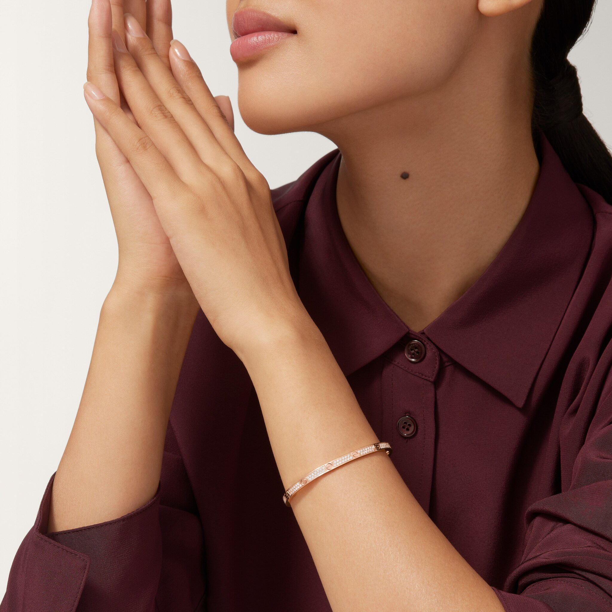 #LOVE# bracelet, small model, paved