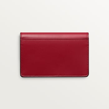CRL3001859 International wallet with flap Double C de Cartier. Cherry red calfskin gold and cherry red enamel finish Cartier