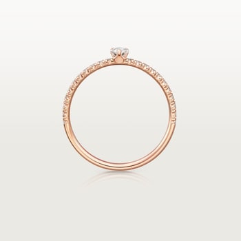 Etincelle de Cartier ring, pear-shaped diamond, paved Etincelle de Cartier ring, pear-shaped diamond, paved