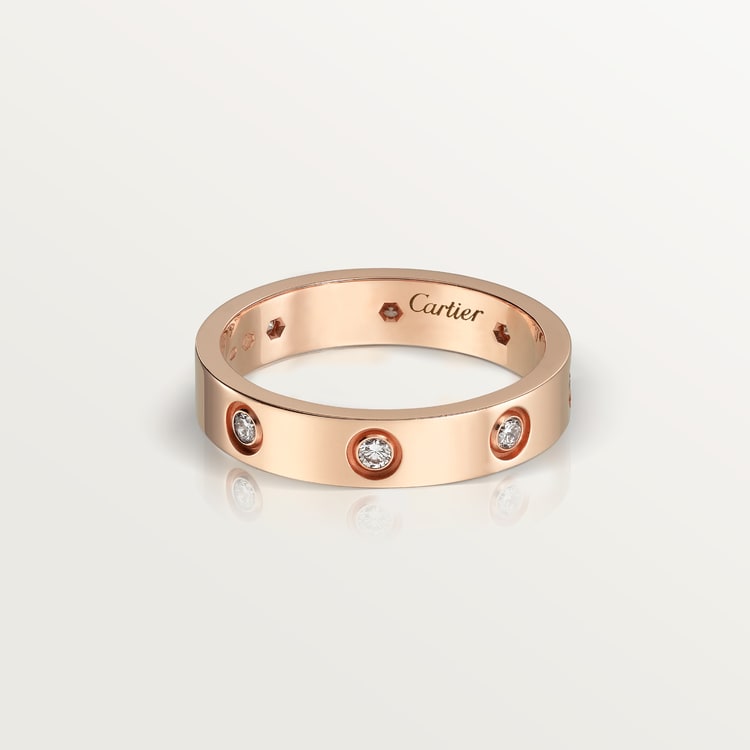 CRB4050800 - LOVE wedding band, 8 diamonds - Rose gold CRB4050800 - LOVE wedding band, 8 diamonds - Rose gold