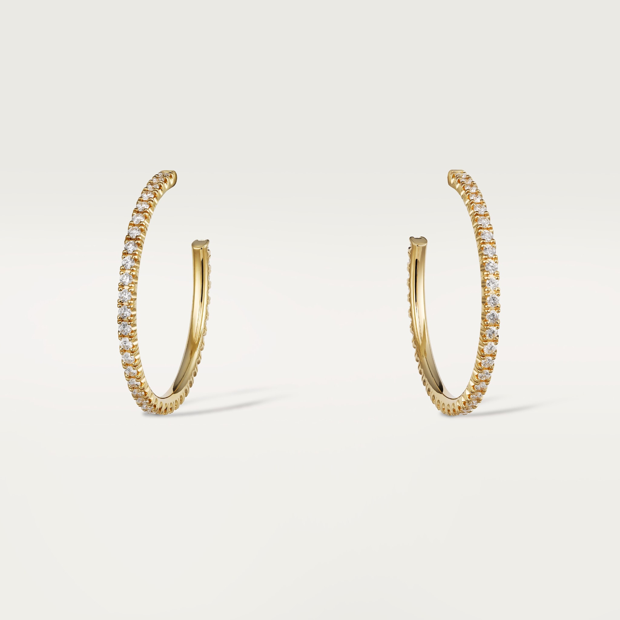 Etincelle de Cartier hoop earrings, medium model, paved