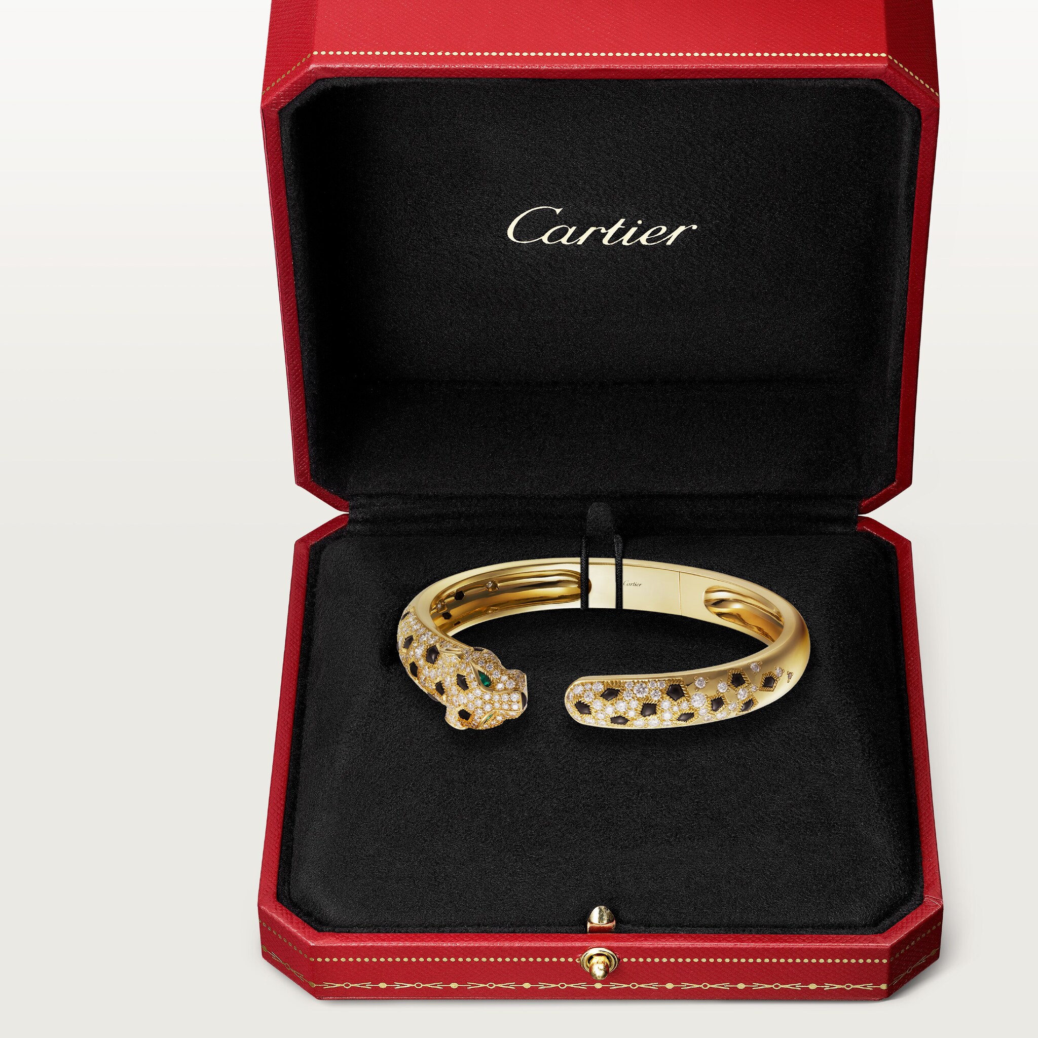 Panth&egrave;re de Cartier bracelet, medium model, half-paved, image 8