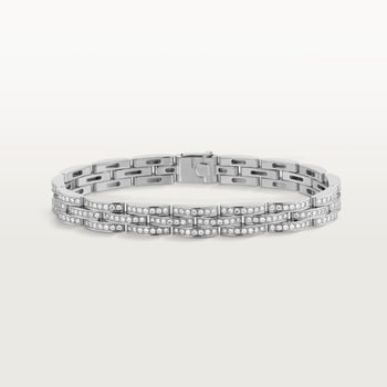 Maillon Panthère bracelet, triple row, paved  Maillon Panthère bracelet, triple row, paved
