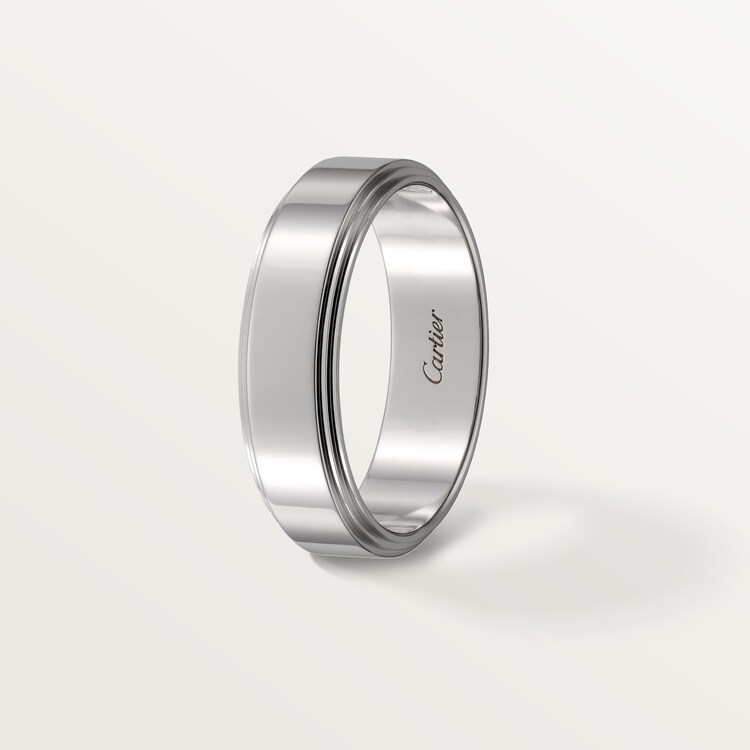 Cartier silver top wedding band