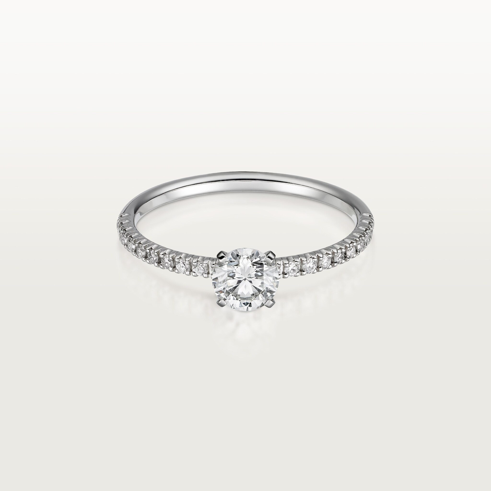 Etincelle de Cartier solitaire, brilliant-cut diamond, paved 
