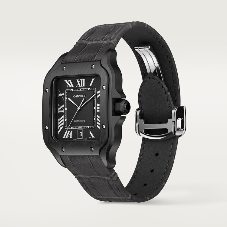 Cartier santos adlc black Clearance
