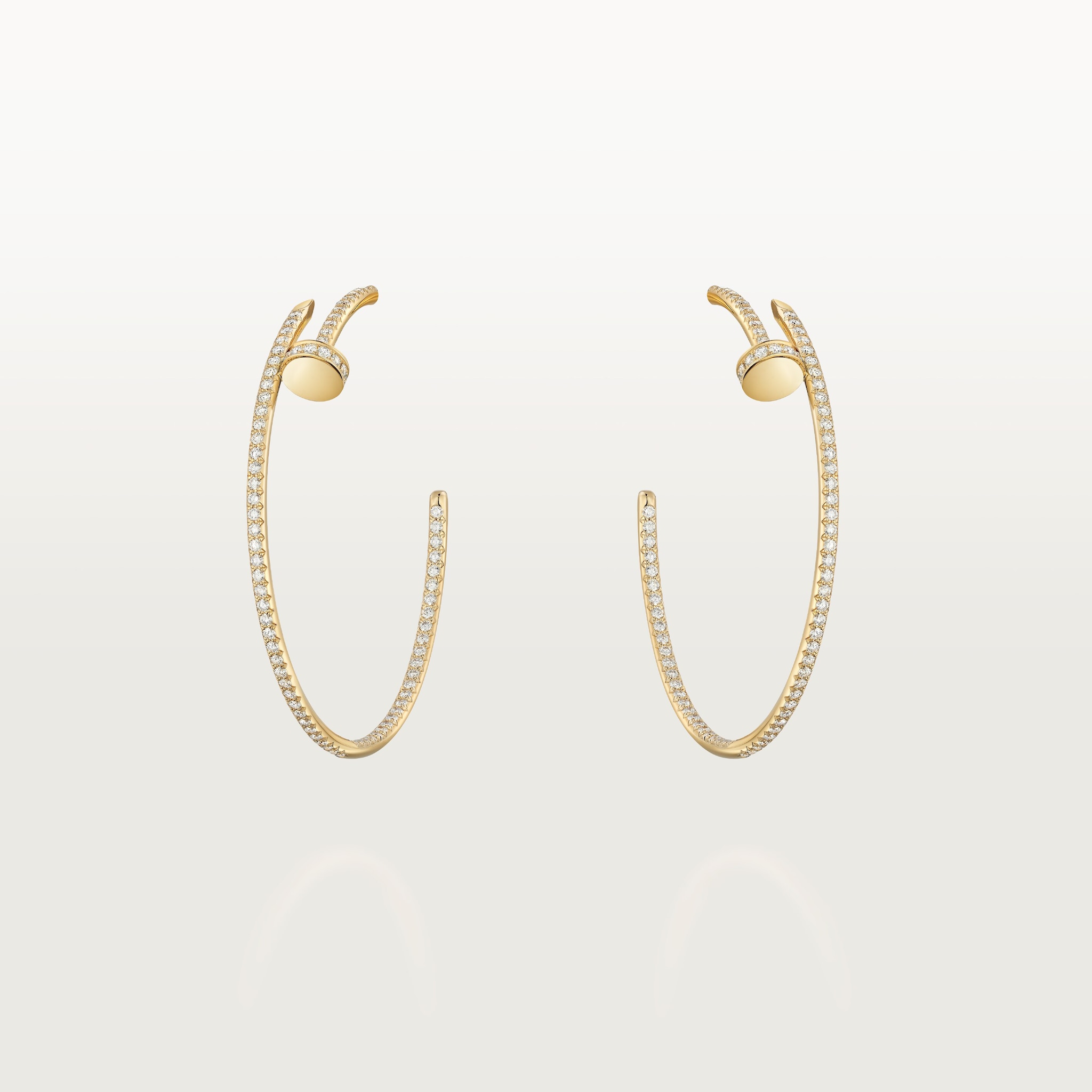 Juste un Clou hoop earrings, large model, paved