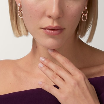Juste un Clou earrings, double, paved Juste un Clou earrings, double, paved