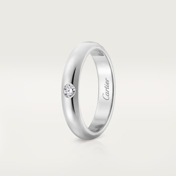 1895 wedding band, 3.5 mm width, 1 diamond 1895 wedding band, 3.5 mm width, 1 diamond