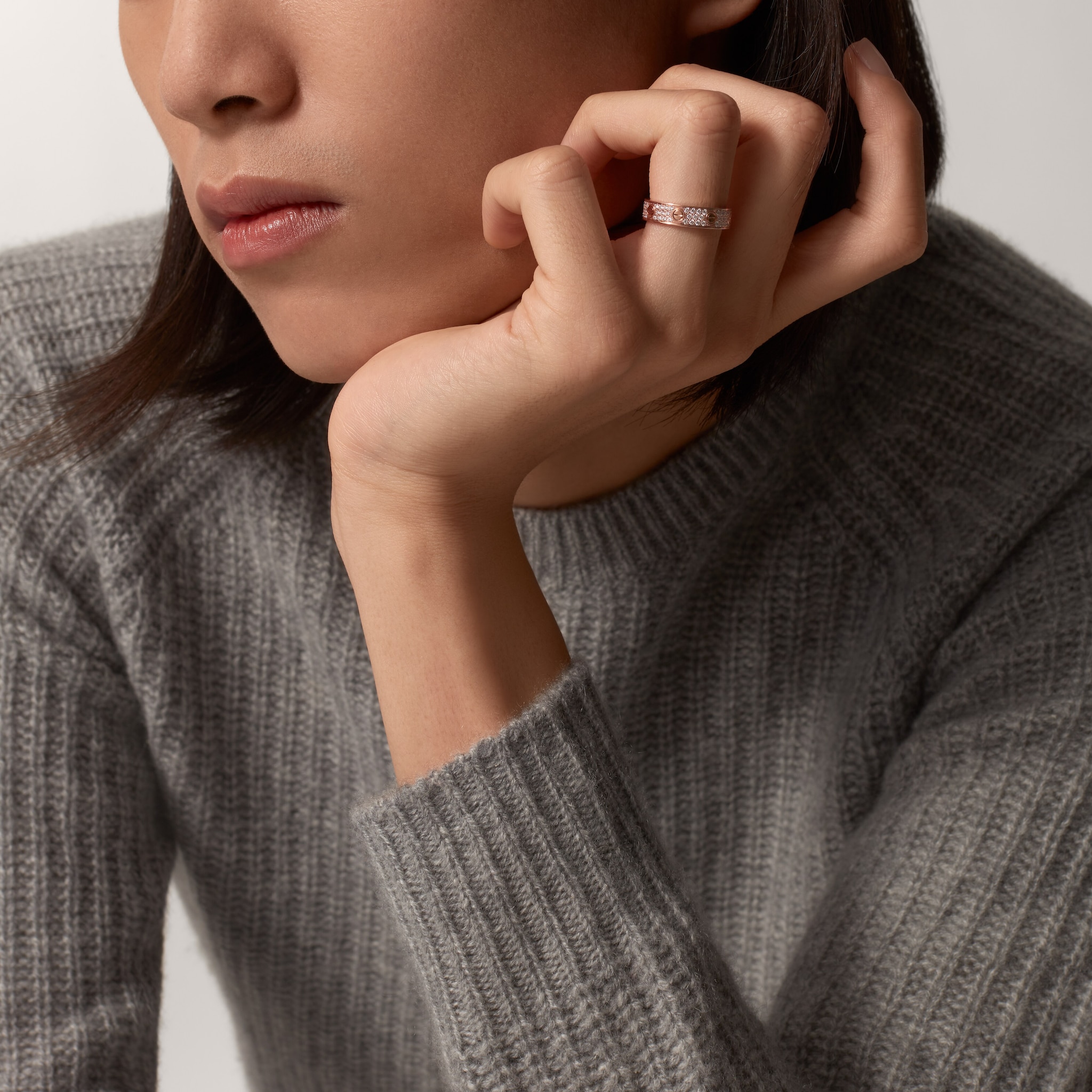 #LOVE# ring, small model, paved