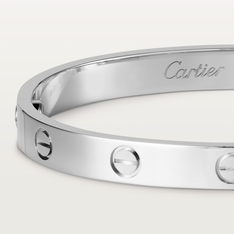 Cartier white gold top thin love bracelet