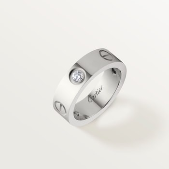 Bague #LOVE#, modèle classique, 3 diamants