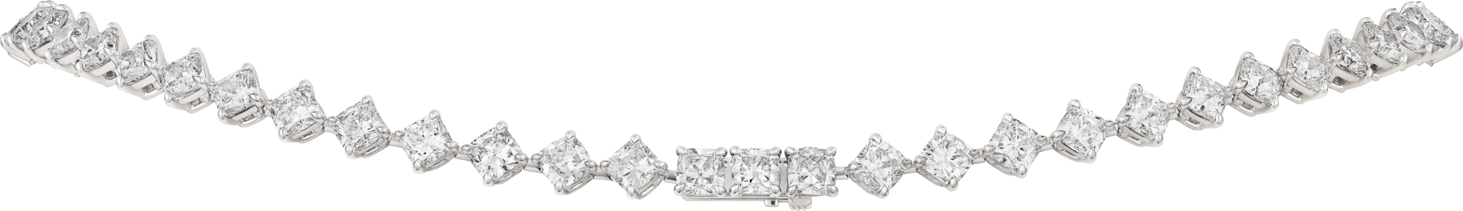 Lignes Essentielles necklace, cushion-cut diamonds 