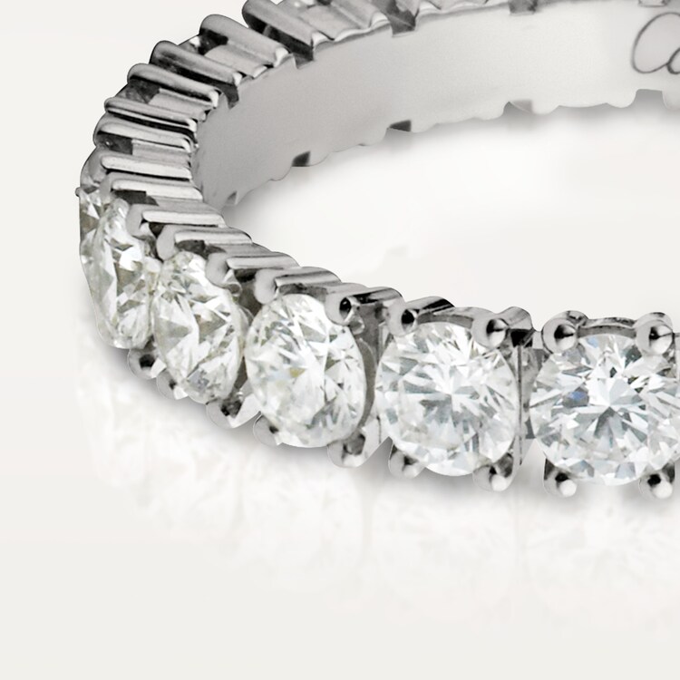 CRN4127300 Cartier Destinee wedding band Platinum diamonds Cartier
