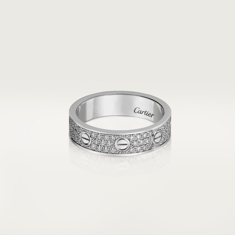 Cartier LOVE ring small model paved Ring White gold Diamond
