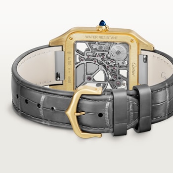 Santos-Dumont skeleton watch equipped with a micro-rotor Santos-Dumont skeleton watch equipped with a micro-rotor