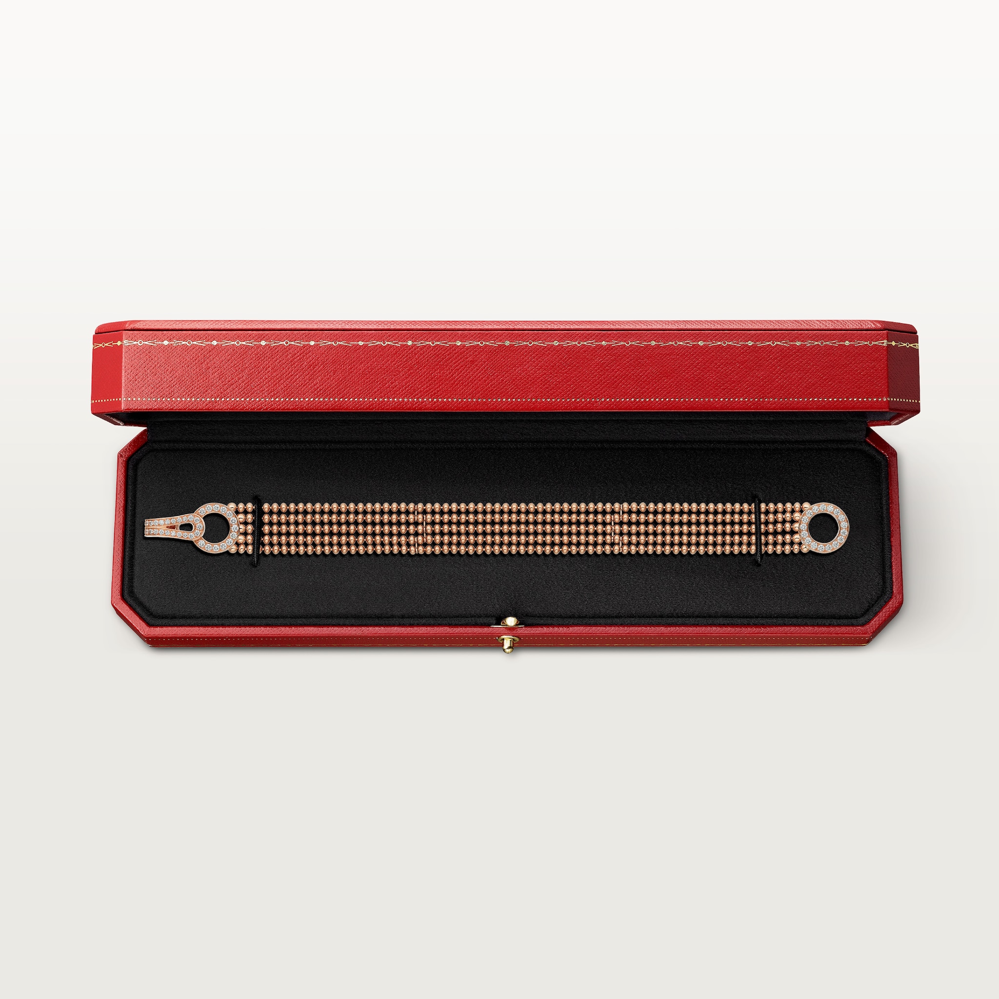 Agrafe bracelet, small model, half-paved, image 6