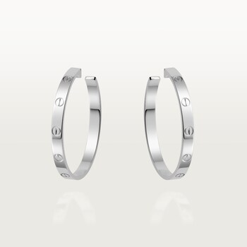 Cartier white gold earrings hotsell