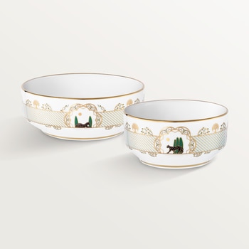 Set of two Panthère de Cartier bowls Set of two Panthère de Cartier bowls