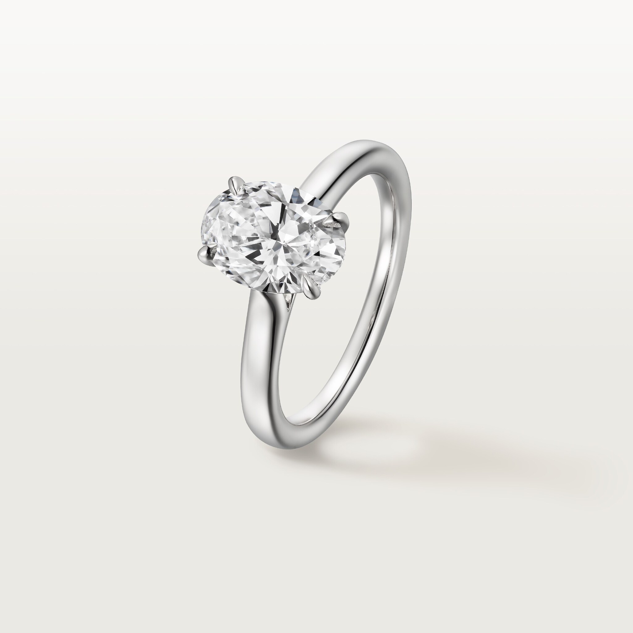 1895 solitaire, oval-cut diamond
