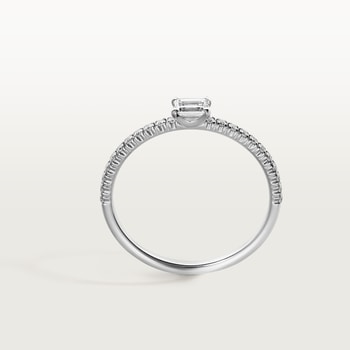 Etincelle de Cartier ring, emerald-cut diamond, paved Etincelle de Cartier ring, emerald-cut diamond, paved