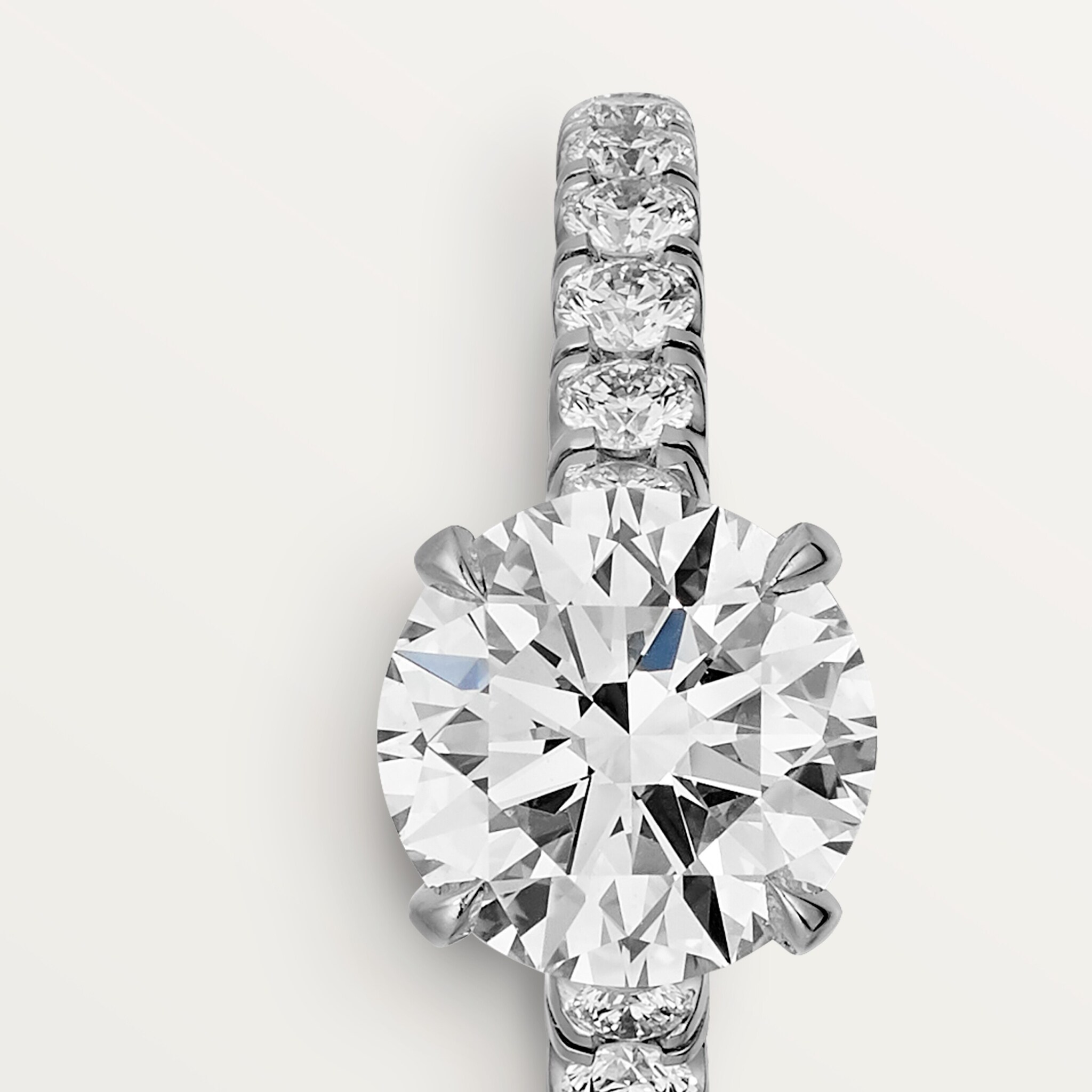 1895 solitaire, brilliant-cut diamond, paved , image 3