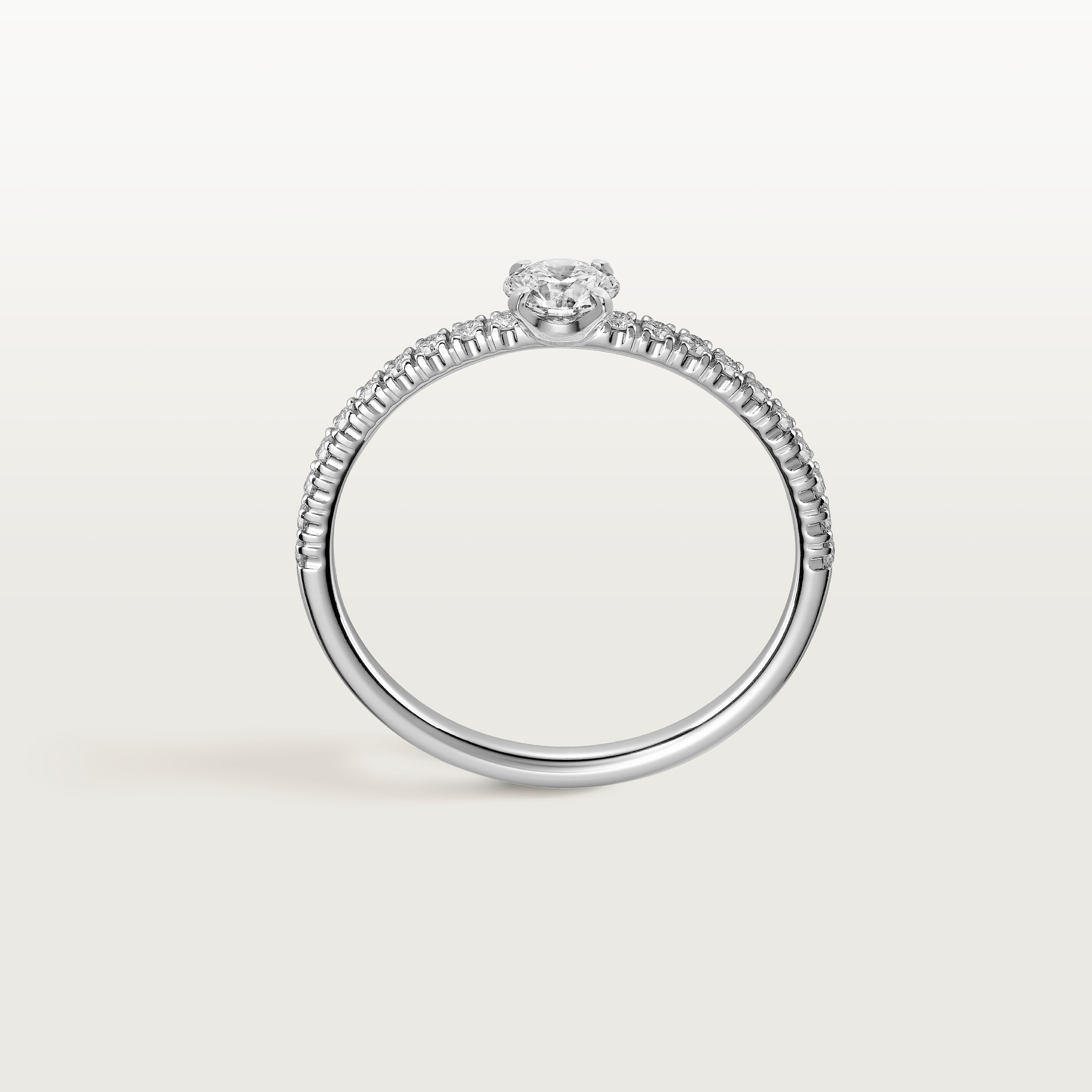Etincelle de Cartier solitaire, brilliant-cut diamond, paved 
