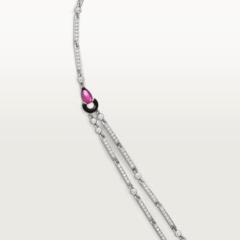 Panthère de Cartier necklace, rubellite, paved  Panthère de Cartier necklace, rubellite, paved