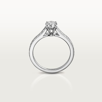 1895 solitaire, brilliant-cut diamond, paved  1895 solitaire, brilliant-cut diamond, paved