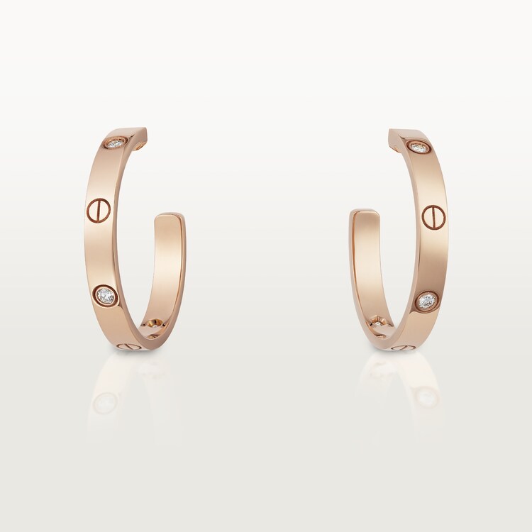 Cartier love earrings rose gold Clearance