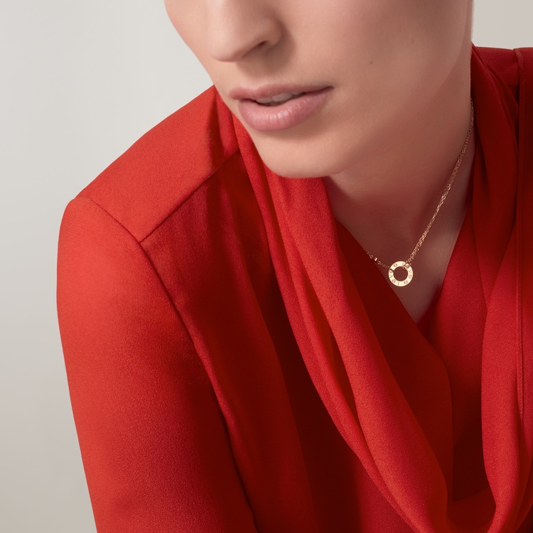 CRB7219500 - LOVE necklace, 2 diamonds - Yellow gold CRB7219500 - LOVE necklace, 2 diamonds - Yellow gold