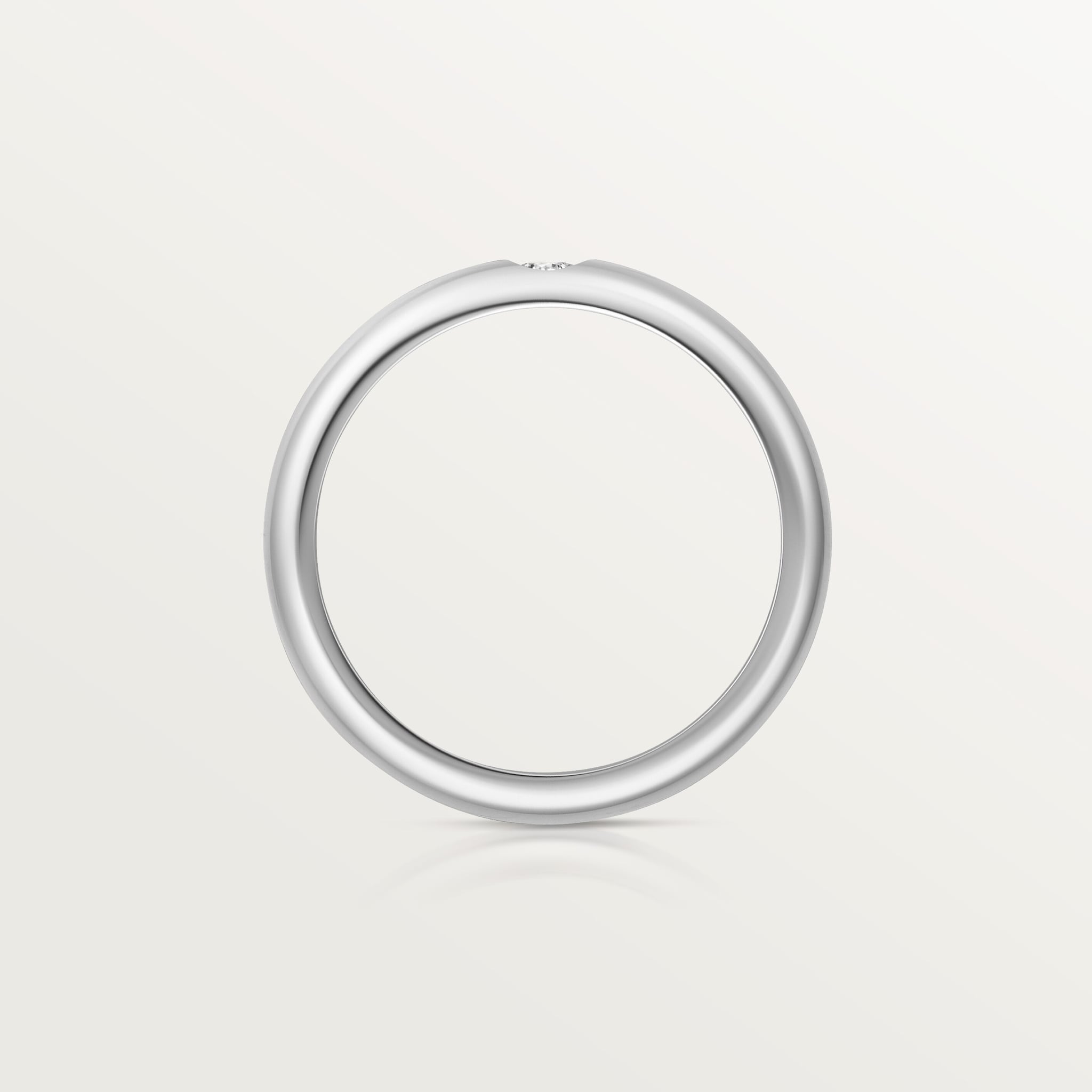 1895 wedding band, 3.5 mm width, 1 diamond, image 4